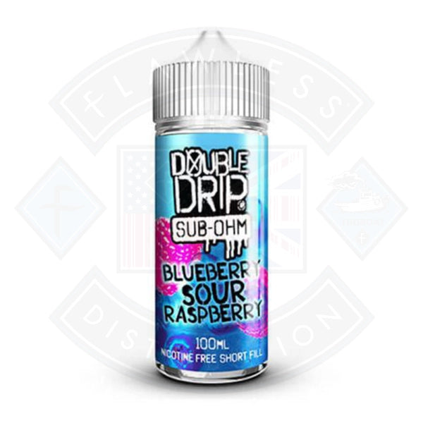 Double Drip Blueberry Sour Raspberry 0mg 100ml Shortfill