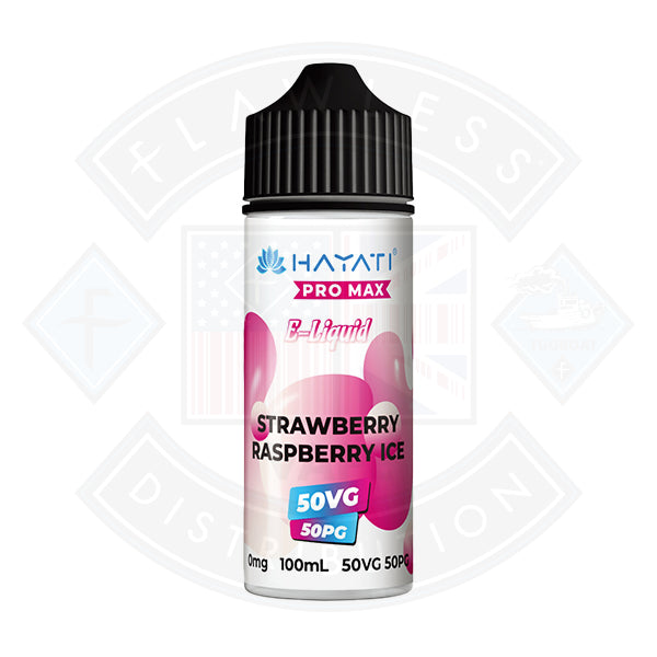 Hayati Pro Max 50/50 - Strawberry Raspberry Ice 0mg 100ml Shortfill