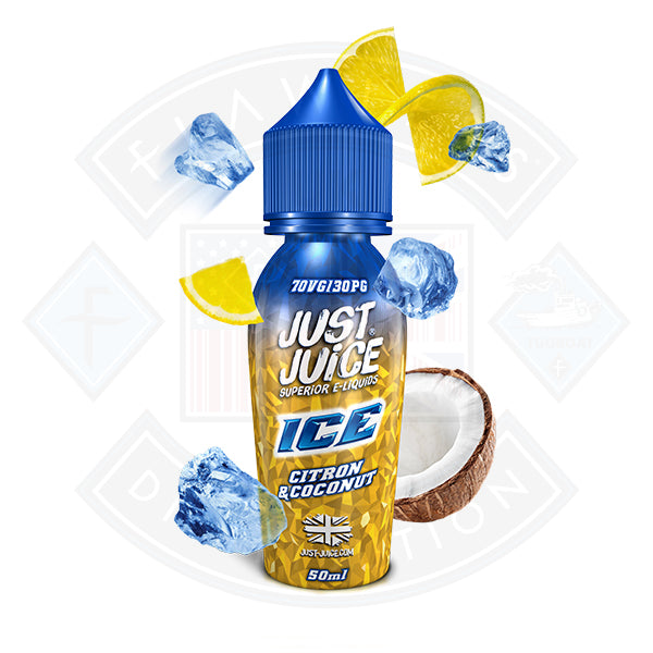 Just Juice Ice Citron and Coconut 0mg 50ml Shortfill