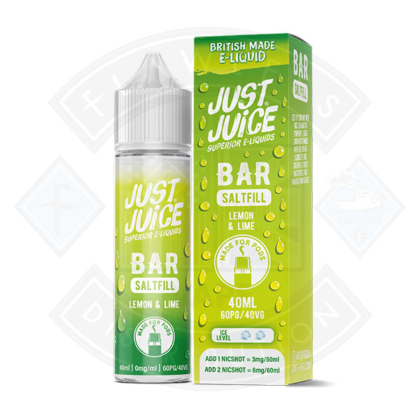 Just Juice Bar - Lemon Lime  40ml 0mg Shortfill E-Liquid