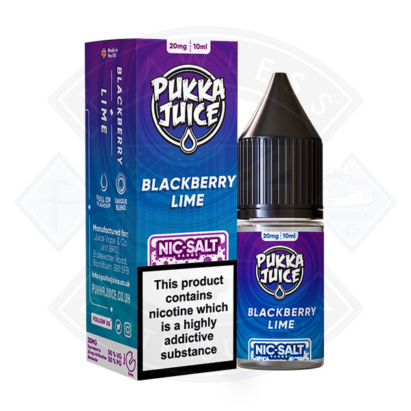 Pukka Juice - Nic Salt Blackberry Lime 10ml E-liquid