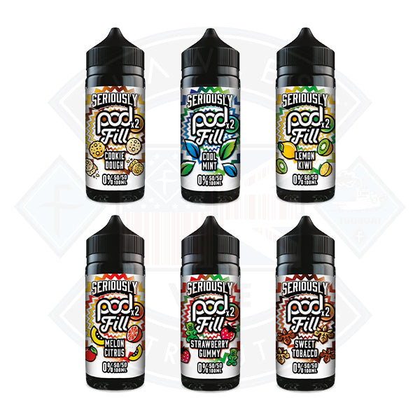 Doozy Vape Seriously Pod Fill X2 0mg 100ml Shortfill
