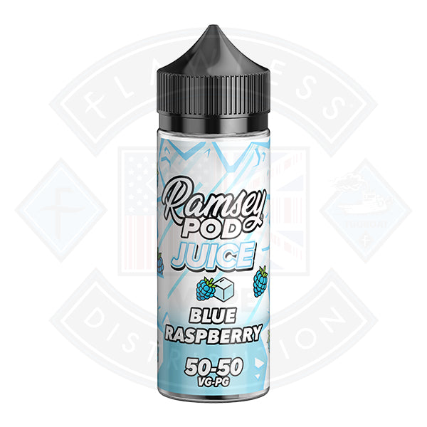 Ramsey Pod Juice Blue Raspberry Ice 0mg 100ml Shortfill — Flawless Uk Vape Distribution Ltd 2937
