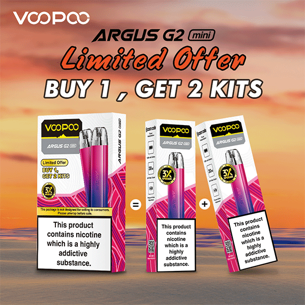 Voopoo Argus G2 Mini Vape Kit (Buy 1 get 1 FREE - 2 kits per pack)