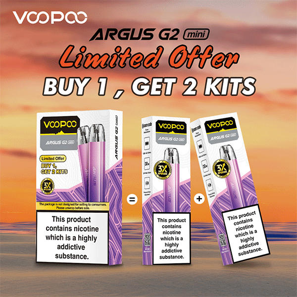 Voopoo Argus G2 Mini Vape Kit (Buy 1 get 1 FREE - 2 kits per pack)