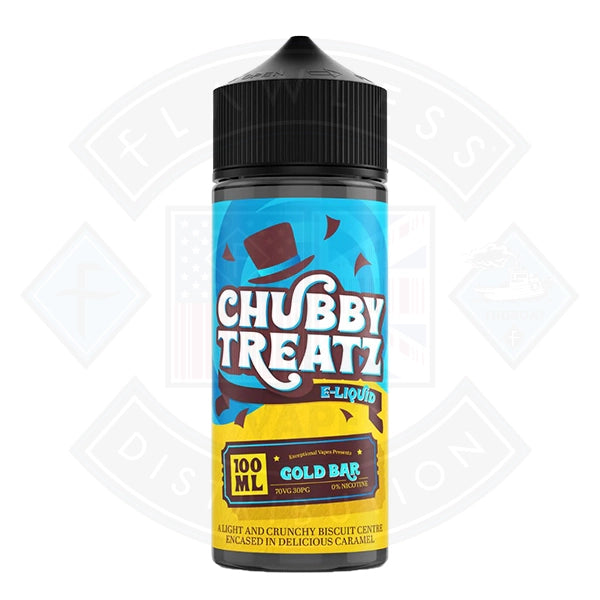 Chubby Treatz Gold Bar 0mg 100ml Shortfill