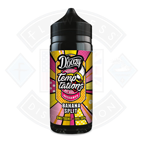 Doozy Vape  Temptations- Banana Split 0mg 100ml Shortfill