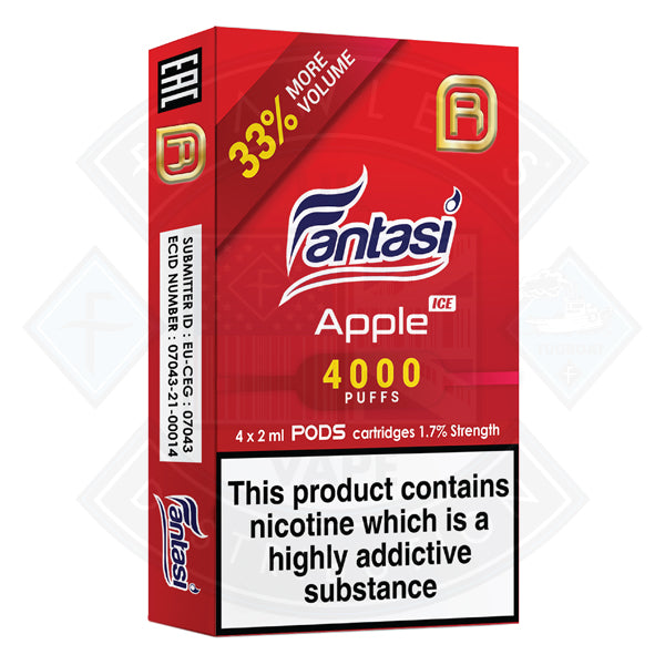 Fantasi NanoStix  Pods- Apple Ice  4000puff 1.7%/ 4pack