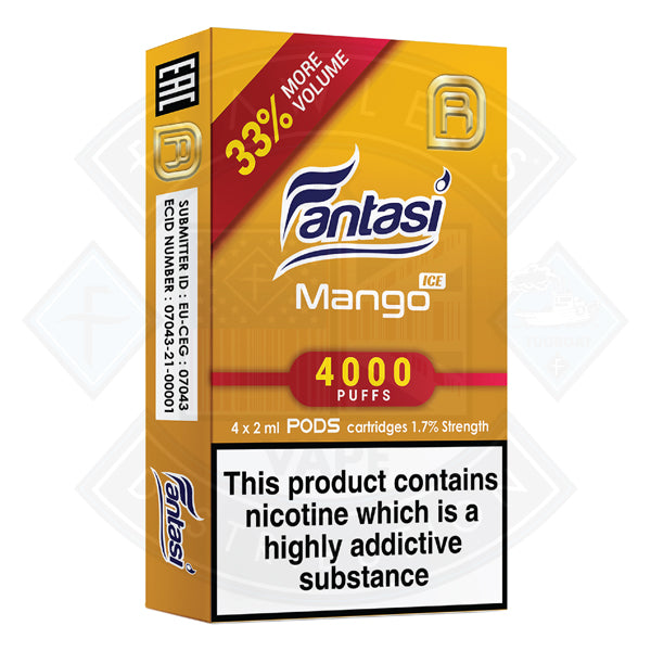 Fantasi NanoStix  Pods- Mango Ice  4000puff 1.7%/ 4pack