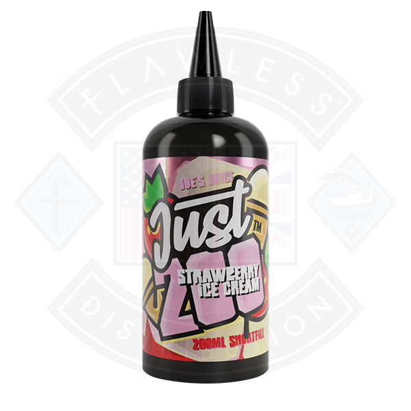 Just 200 by Joe's Juice Strawberry Ice Cream 0mg 200ml Shortfill